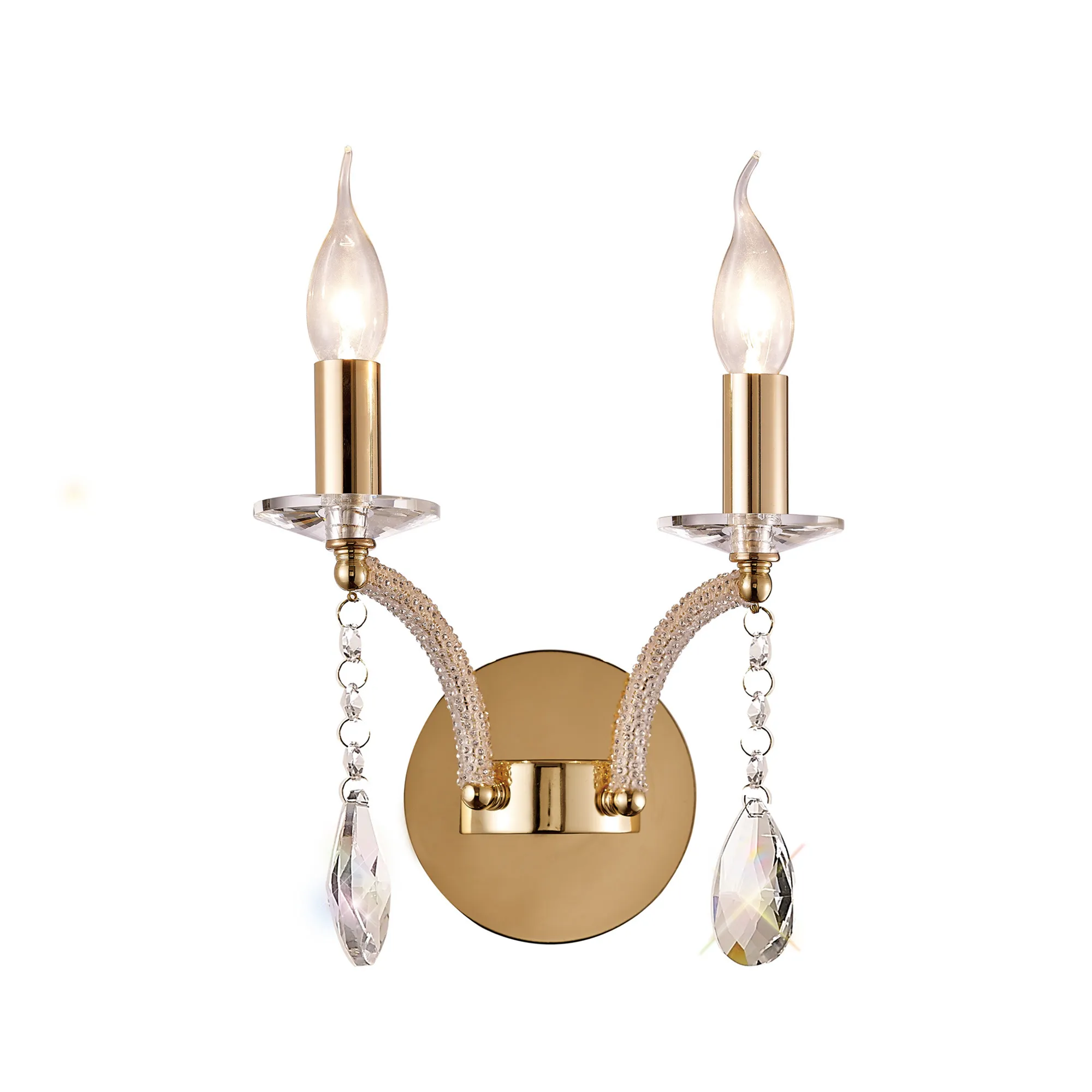 Fiore Crystal Wall Lights Diyas Armed Wall Lights